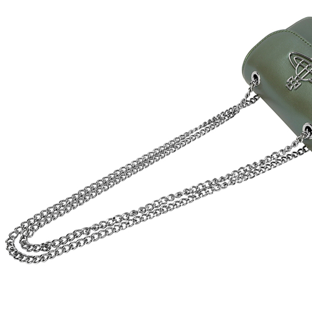 Vivienne Westwood Shoulder Bag Pearl Leather Green - Picture 7 of 9